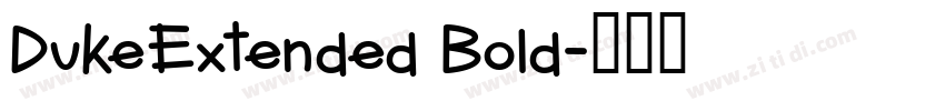 DukeExtended Bold字体转换